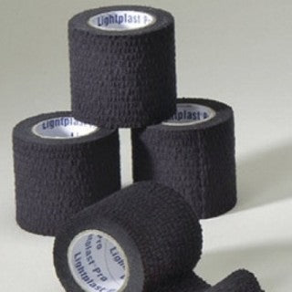 Tearable Elastic Adhesive Stretch Tape, Black, 3" x 7_ yds, 16 rl/cs (Continental US Only)