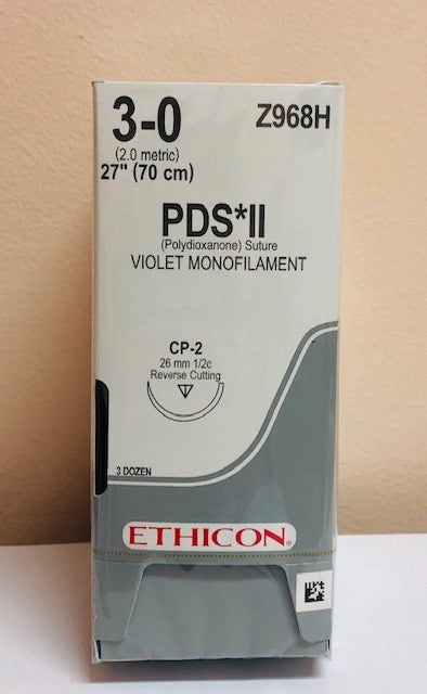 Suture, Reverse Cutting, Size 3-0, 27", Violet Monofilament, Needle CP-2, _ Circle, 3 dz/bx (Continental US Only)