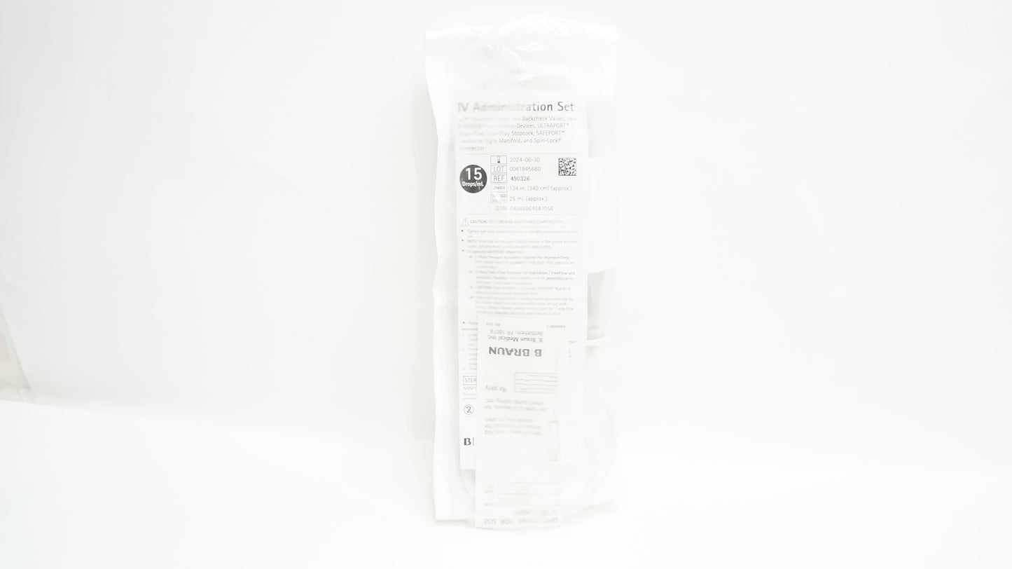 IV Administration Set, (2) Caresite, Safeport, 134", 25 mL, 15 drop/ml, 24/cs (Rx) (Continental US+HI Only)