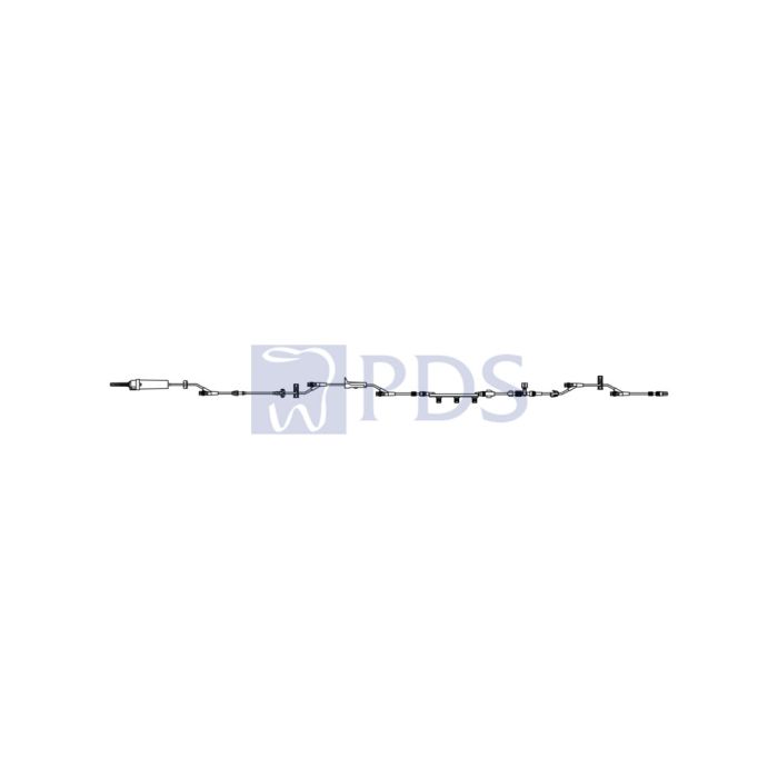 Alaris Pump Module Set, (2) Back Check Valves, Roller Slide, Pinch Clamp, (3) SmartSite Y-Sites 6", 41", 89" from 2-Piece Male Luer Lock, 20 drops/L, 126" Length, 27ml Fluid Path, Sterile, 20/cs (Continental US Only) (Drop Ship Requires Pre-Approval)
