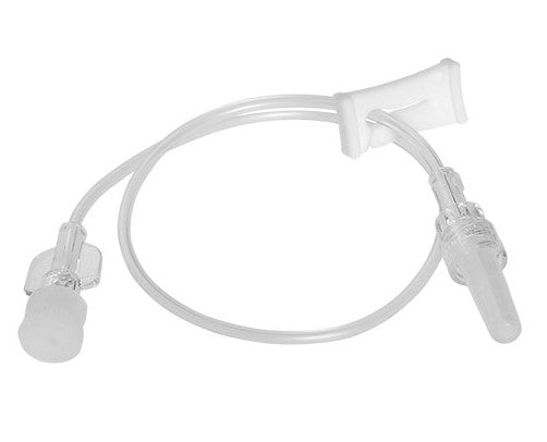 Extension Set, Microbore, 38", Female Luer Lock, Slide Clamp, Rotating Male Luer Lock, 0.87ml PV, 50/cs