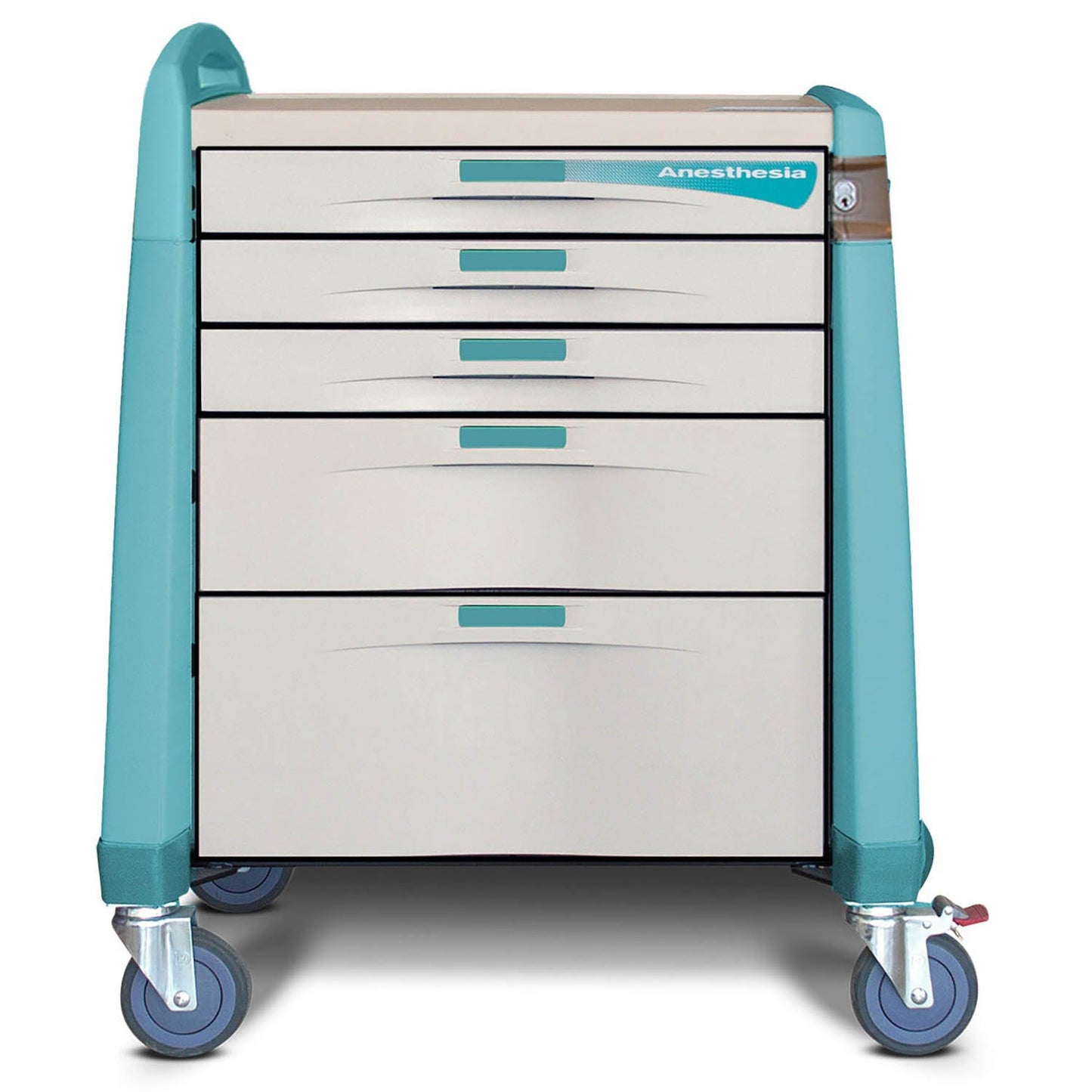 Avalo Medical Cart, Anesthesia, Compact, ALock, Green, 36"(H)x24"(D)x31"(W) (DROP SHIP ONLY)