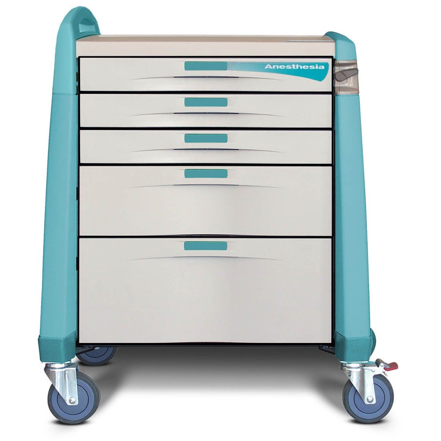 Avalo Medical Cart, Anesthesia, Compact, ELock, Green, 36"(H)x24"(D)x31"(W) (DROP SHIP ONLY)