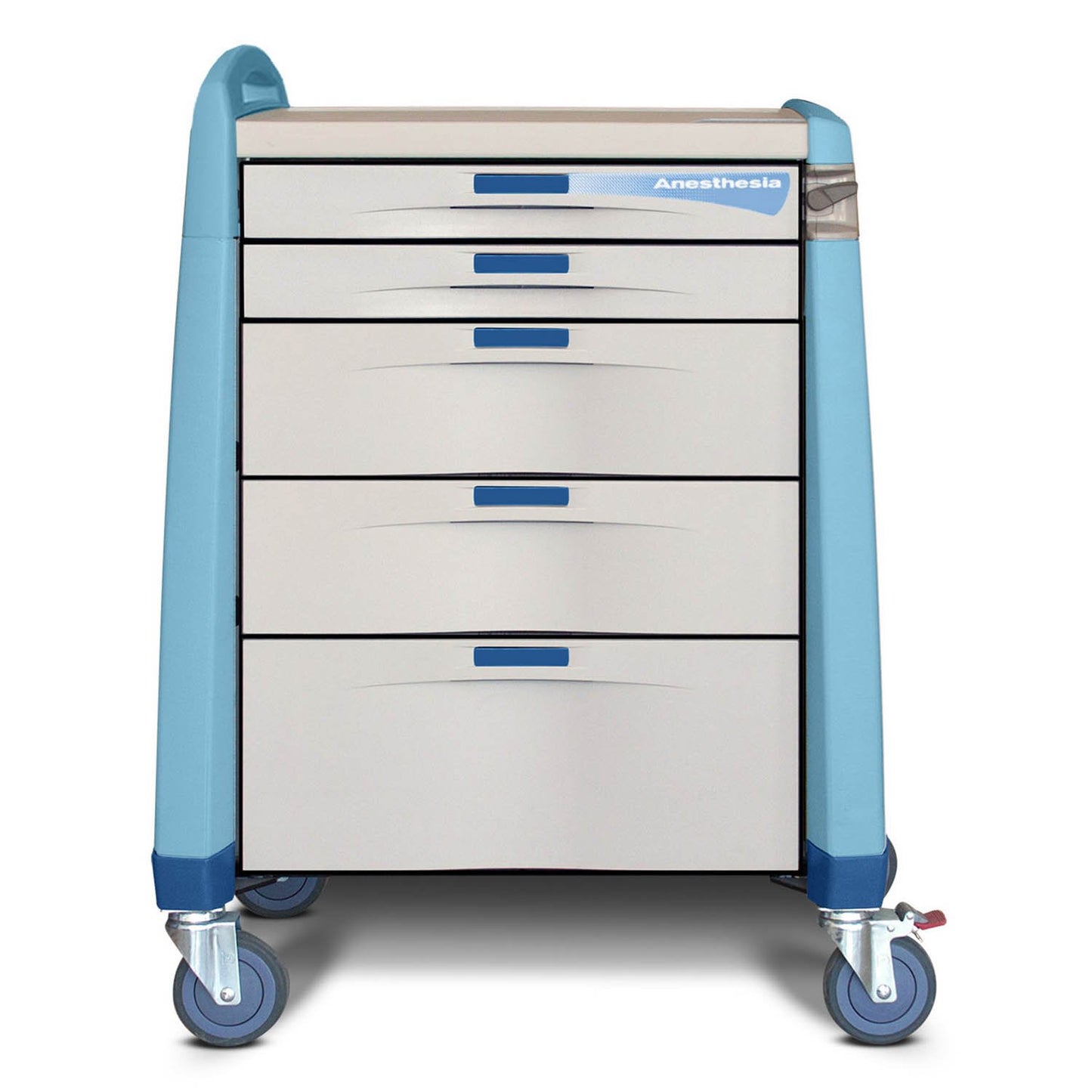 Avalo Medical Cart, Anesthesia, Intermediate, ELock, Blue, 39.5"(H)x24"(D)x31"(W) (DROP SHIP ONLY)