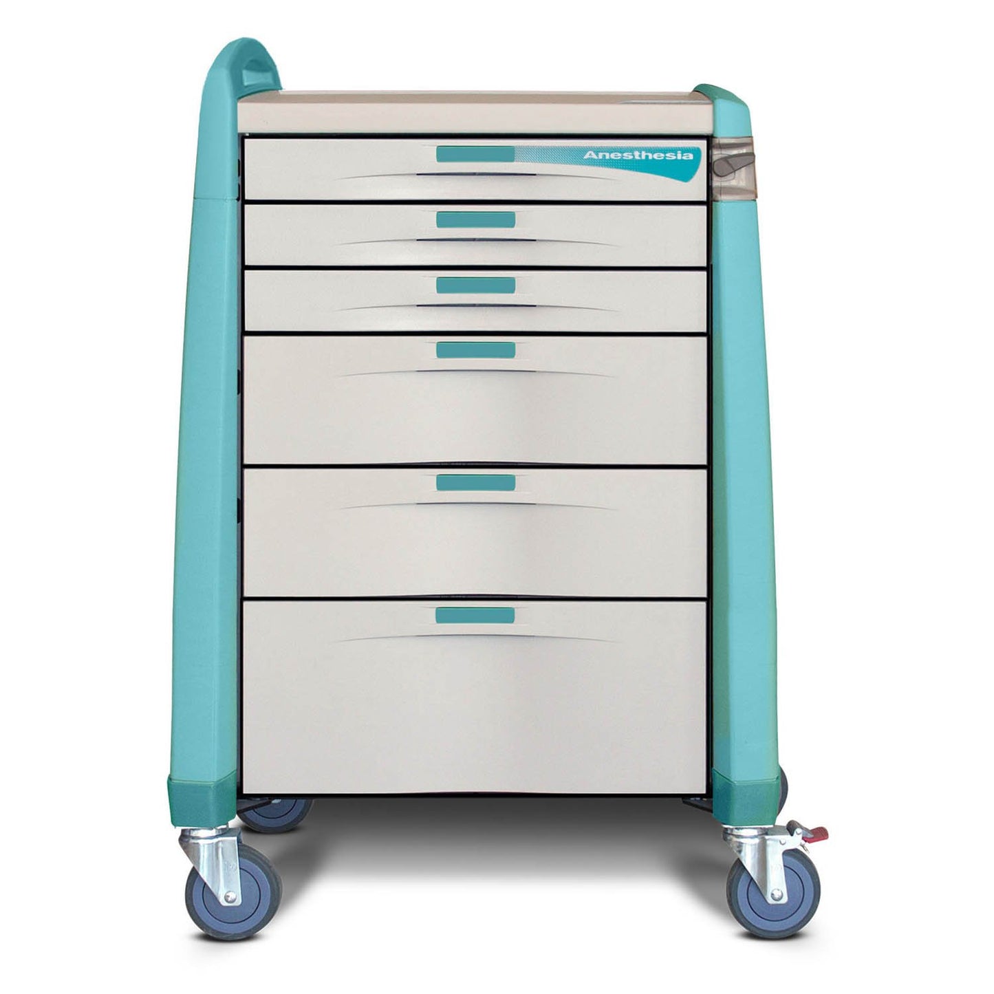 Avalo Medical Cart, Anesthesia, Standard, ELock, Green, 43.5"(H)x24"(D)x31"(W) (DROP SHIP ONLY)
