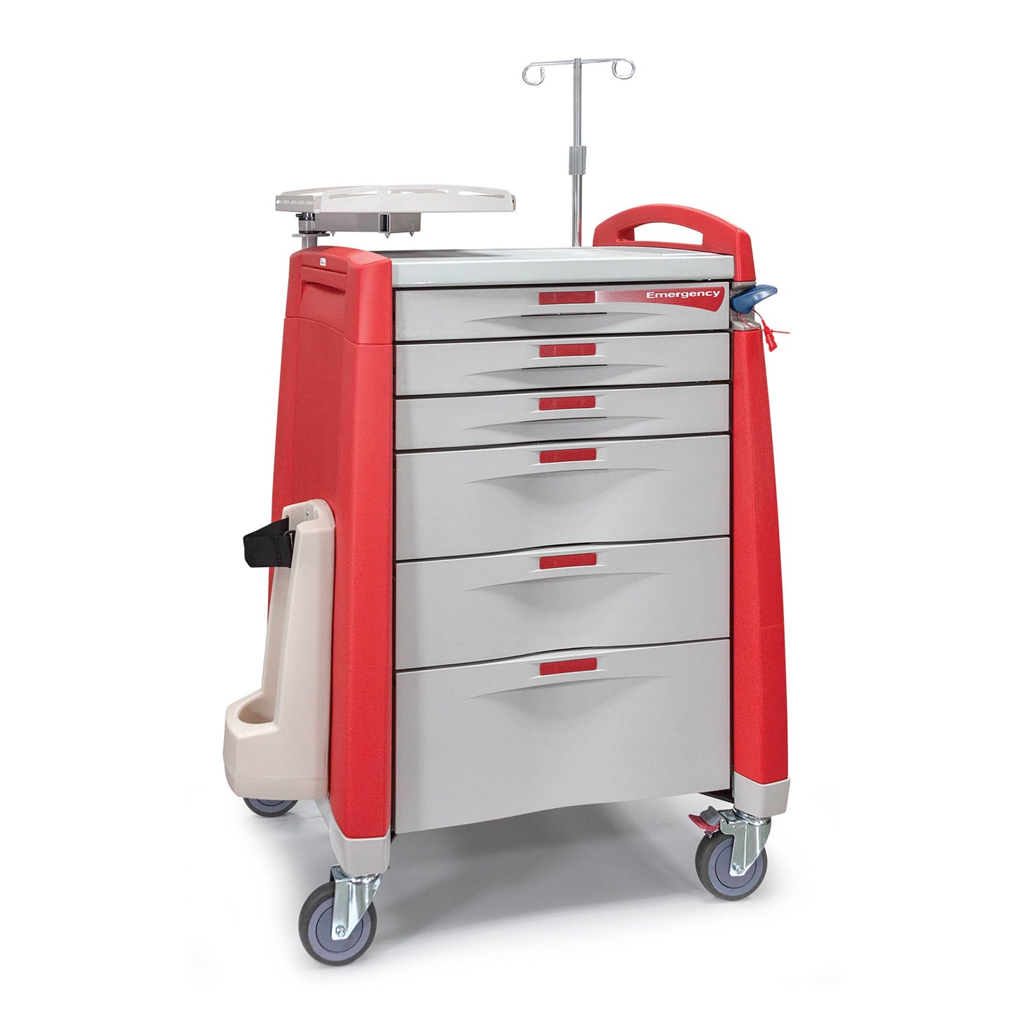 Stock Cart, Medical, Emergency Red, D321 (DROP SHIP ONLY)