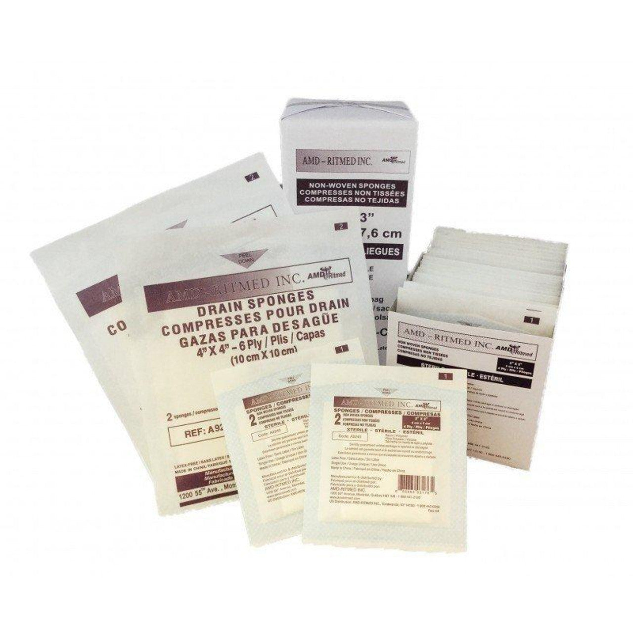 Gauze Sponge, 4" x 4", 8-Ply, Non-Sterile, 200/bg, 20 bg/cs