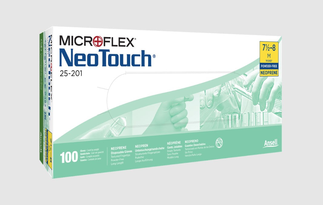 Laboratory Glove, X-Small (5.5-6.0), Neoprene, Powder-Free, Green, Non-Sterile, 100/bx, 10 bx/cs (US Only) (Item on Manufacturer Backorder Inventory Limited when Available)
