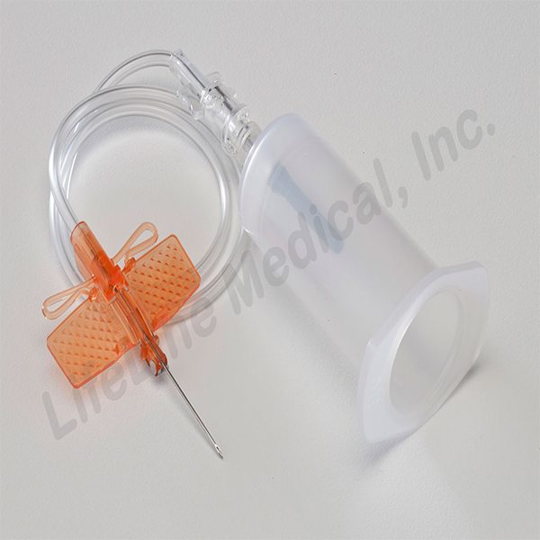 Monoject Winged Blood Collection Set, 23G x 0.75'', with 12" Tubing and Holder Attached, 50/cs (Continental US Only) (Manufacturer Backorder - Inventory Limited when Available)