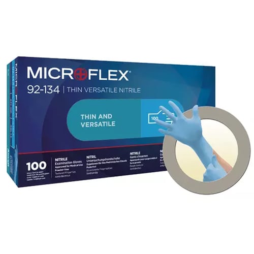 Exam Glove, Nitrile, X-Small (5.5-6), Thin and Versatile, Powder-Free, Textured Fingers, Blue, 100/bx, 10 bx/cs (US Only)