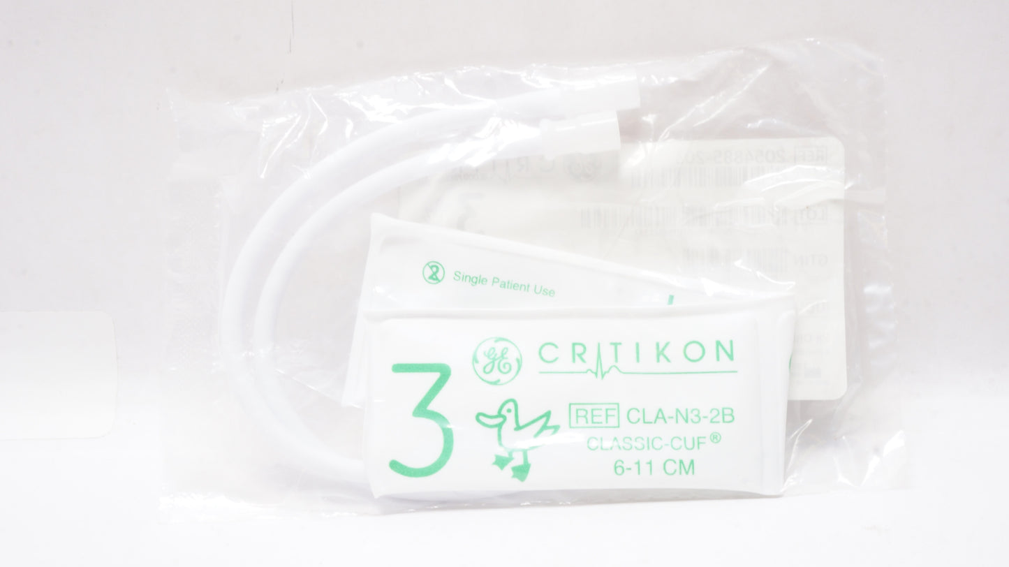 Cuff, Size 3, 2-Tube Neo-Snap Connector, Green, 20/pk (Continental US Only)