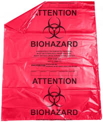 Biohazard Bag, 43" x 48", Red/ Printed, 1.8 mil, 100 rl/cs