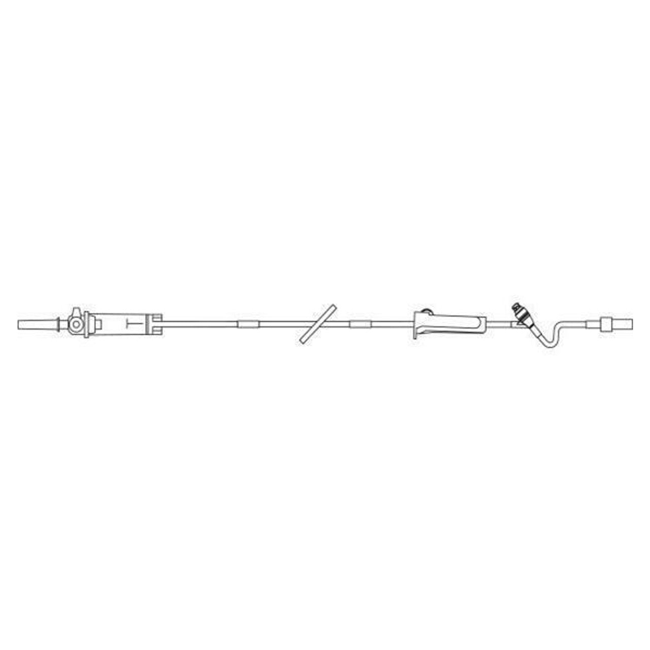 Solution Set, DUO-Vent Spike, Polyethylene Lined Tubing, Clearlink Luer Activated Valve, Male Luer Lock Adapter, 10 drops/ml, 103" Length, Non-DEHP Pump Segment and Fluid Path; Outer layer of polyethylene lined tubing contains DEHP, Sterile Fluid Path, 48/cs (Rx) (Continental US Only) (Product Access Restricted. Check with your sales rep to verify eligibility)