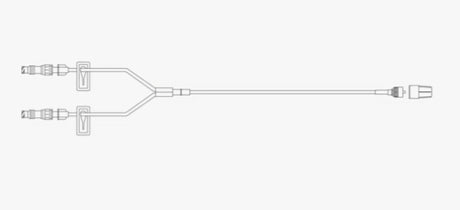 Extension Set, Smallbore, Bifuse, (2) Removable SmartSite Needle-Free Connectors, (2) Slide Clamps, Spin Male Luer Lock, 8" Length, 0.5ml PV, Not Made with DEHP, Sterile, 100/cs (Continental US Only) (Drop Ship Requires Pre-Approval)