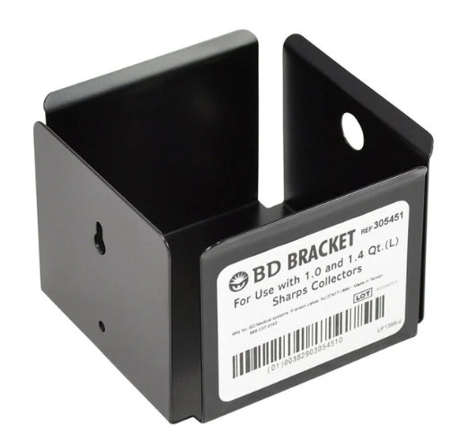 Cup Bracket, for 1 & 1.4 Qt Sharps Collectors, 3 x 4 x 4, Black, 12/cs (Continental US Only) (Drop Ship Requires Pre-Approval)