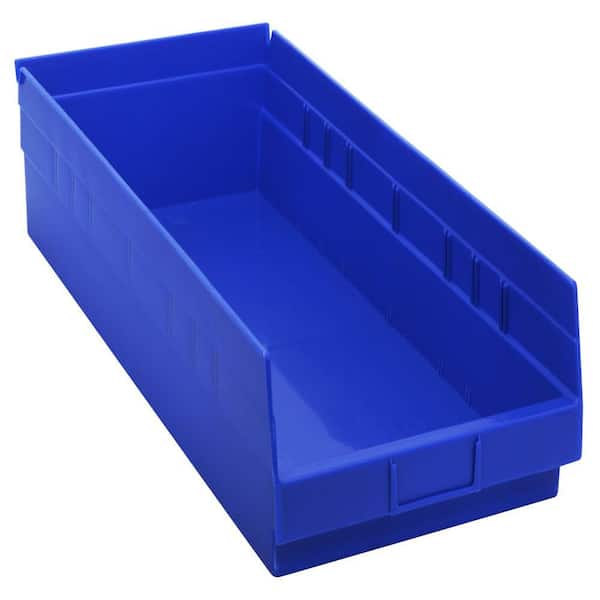 Shelf Bin, 23 5/8" x 11 1/8" x 4", Blue, 6/ctn (DROP SHIP ONLY)