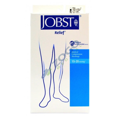 Compression Stockings, Thigh High, Silicone Band, Petite, Large, Beige, Open Toe (Continental US Only)