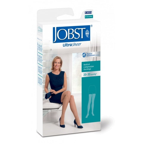 Compression Stocking, Thigh High, 20-30 mmHG, Closed Toe, Sun Bronze, Small (Continental US Only)