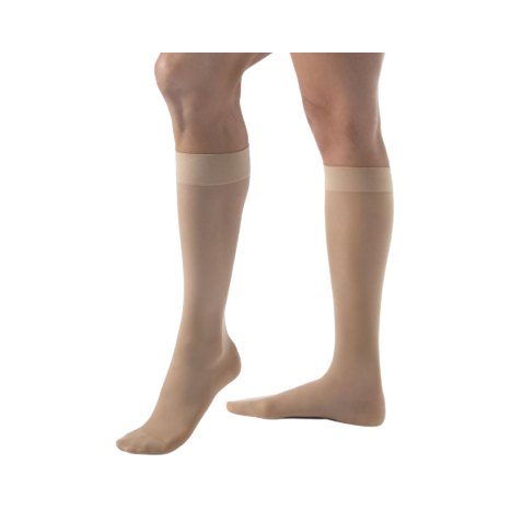 Compression Stocking, Knee High, 15-20 mmHG, Closed Toe, Petite, Classic Black, X-Large (Continental US Only)