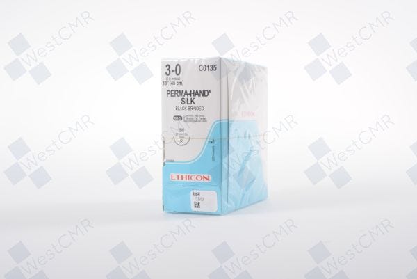 Suture, Taper Point, Size 3-0, 5-18", Black Braided, Needle SH, _ Circle, Single Strand Delivery, Control Release, 2 dz/bx (Continental US Only) (To Be DISCONTINUED)