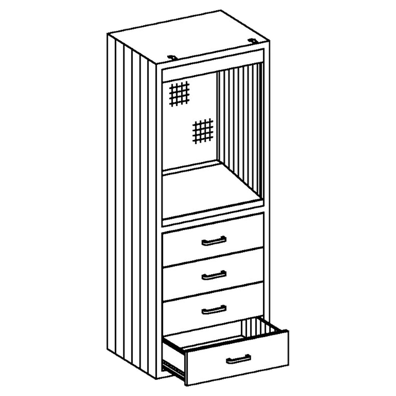 Bins, Stack and Hang, Ivory, 10-3/4" x 8-1/4" x 7", 6/ctn (DROP SHIP ONLY)