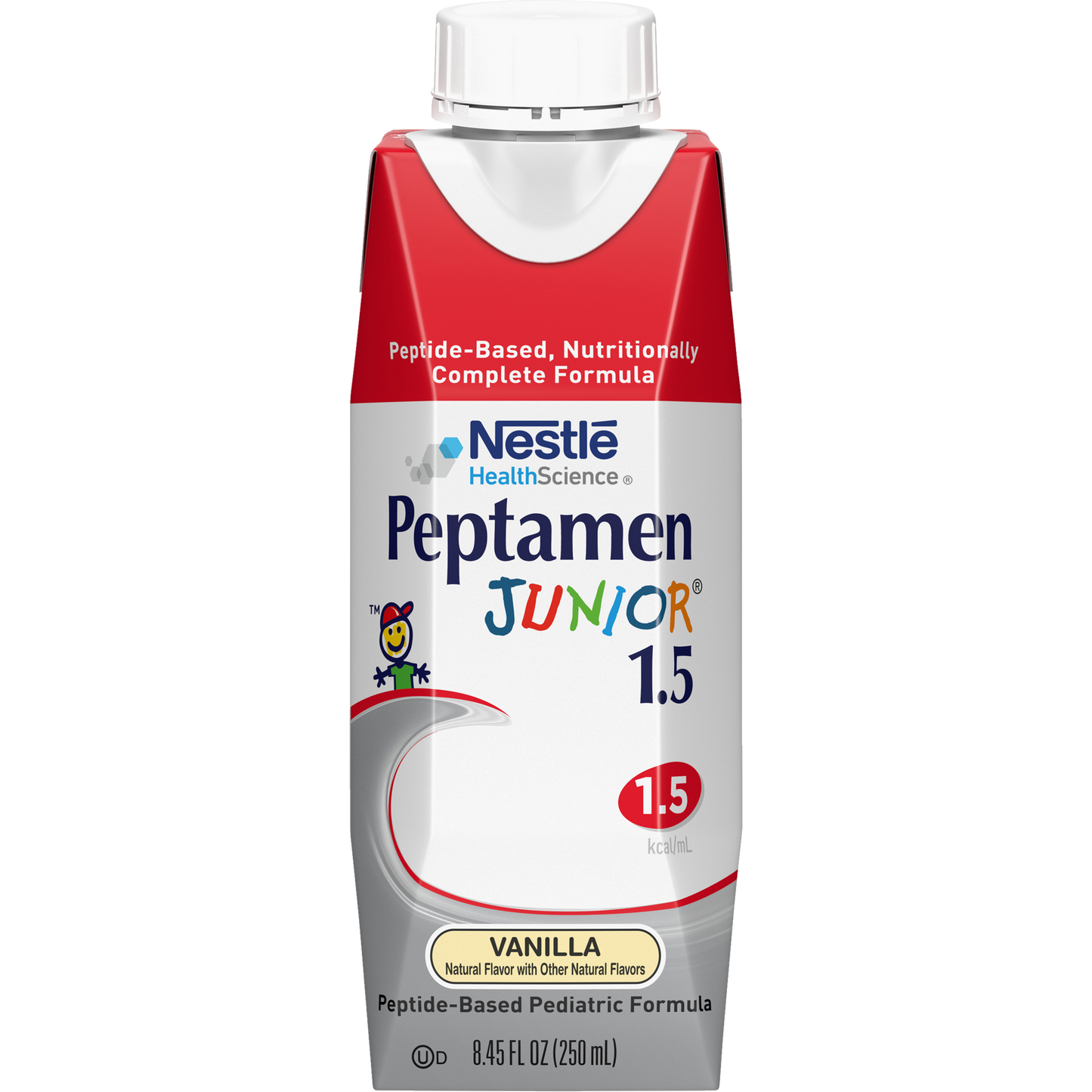 Peptamen Junior 1.5, Vanilla, 250mL Tetra Prisma, 24/cs (144 cs/plt) (Minimum Expiry Lead is 90 days; Non-Returnable) (Continental US Only) (Nestle products cannot be sold online without Nestle's prior written permission) (Products cannot be sold on Amazon.com or any other 3rd party site)