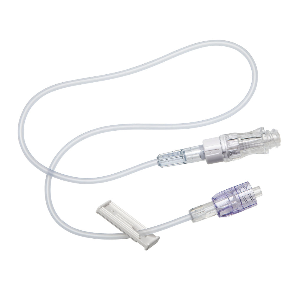 Extension Set, Small Bore, Removable CARESITE Micro LAD, SPIN-LOCK Connector, Slide Clamp, 17" Length, 0.8 ml, 100/cs (Rx) (Continental US+HI Only)
