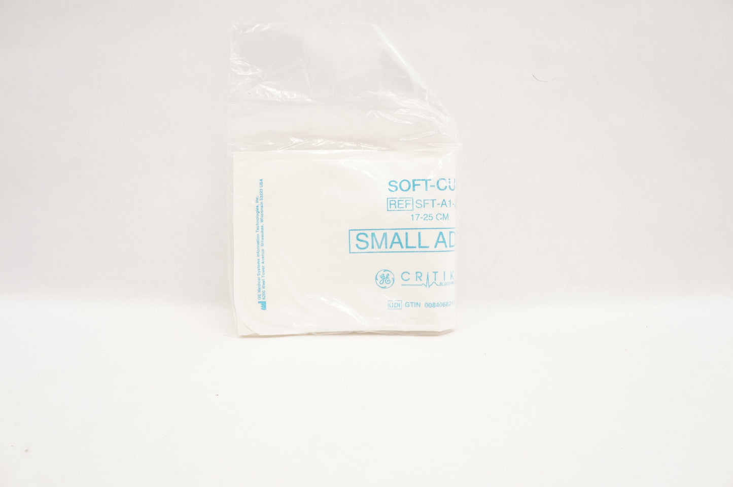 Cuff, Small Adult Long, 2-Tube Dinaclick Connector, Light Blue, 20/pk (Continental US Only)