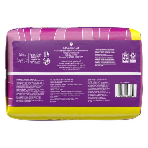 Poise Pads, Moderate, Long, 78/pk, 2 pk/cs
