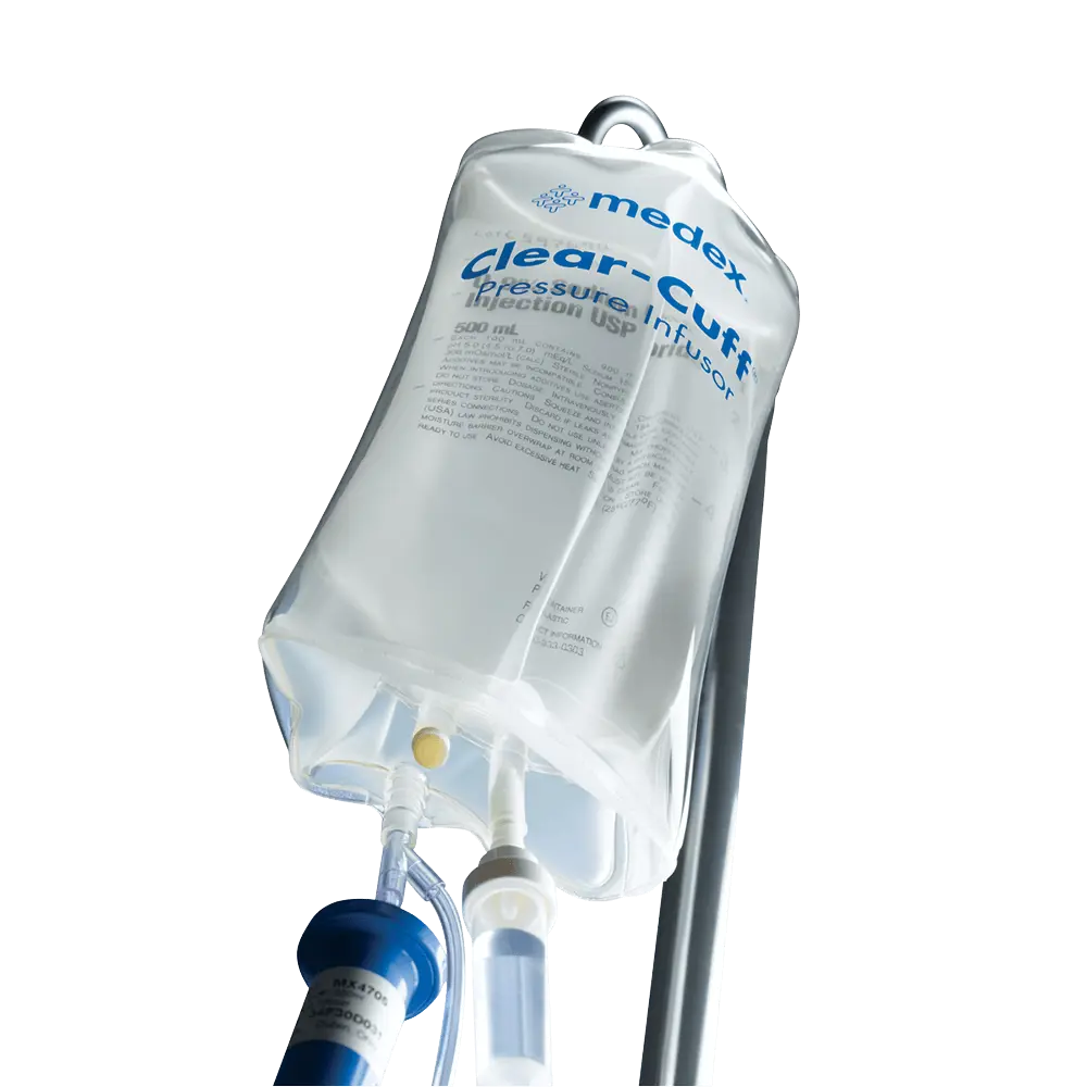 Clear-Cuff 500ml Disposable Pressure Infusor, 10/cs (US Only) (Item on Manufacturer Backorder - Inventory Limited when Available)