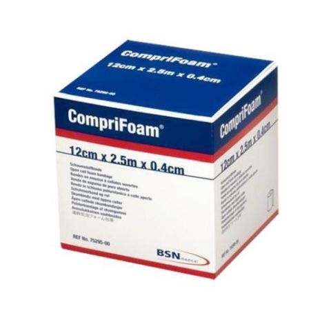 Comprifoam Foam Padding Bandage, 4.7" x 3yd, White, 16 rl/cs
