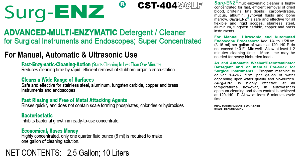 Multi-Enzymatic Cleaner, Super Concentrated, Low Foam, 2.5 Gal, 2/cs (US Only)
