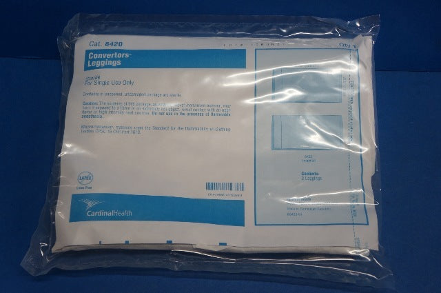 Surgical Leggings, 28" x 43", Clear Plastic and Basic Fabric, Folded, 6" Cuff, Sterile, 20/cs (Continental US Only)