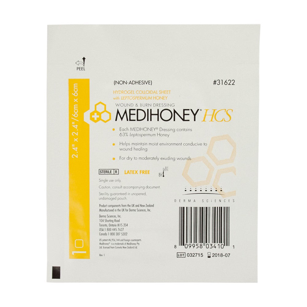 Hydrogel Colloidal Sheet (HCS) Dressing, 8" x 12", Non-Adhesive, Sterile, 2/bx, 5 bx/cs