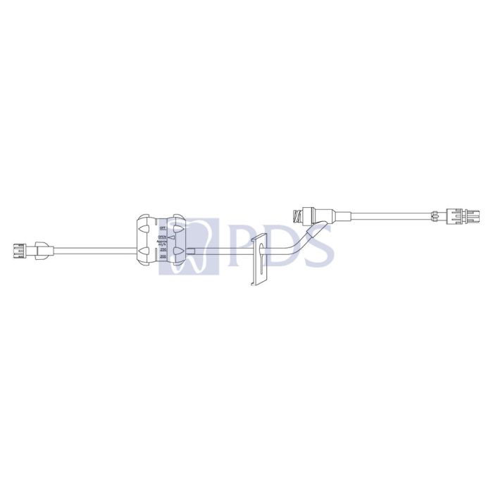 Extension Set, Flow Regulator Clamp, (1) NAC-Y Needle-Free Valve 7" from Spin Male Luer Lock, Not Made w/ DEHP, 23" Length, Sterile, 50/cs (Continental US Only) (Drop Ship Requires Pre-Approval)