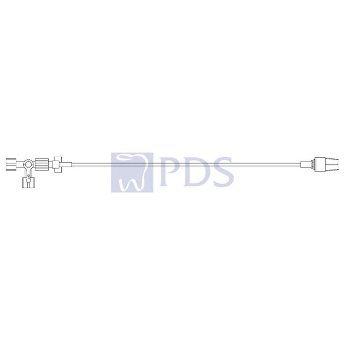 Extension Set, 3-Way Stopcock, Spin Male Luer Lock, 20" Length, 3 ml, Not Made with DEHP, Sterile, 72/cs (Continental US Only) (Drop Ship Requires Pre-Approval)