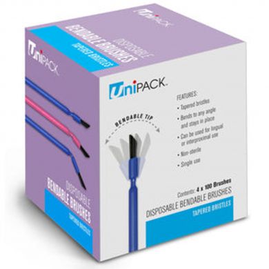 Bendable Brushes Regular, Black Bristle with Pink, 400/bx (To Be DISCONTINUED)