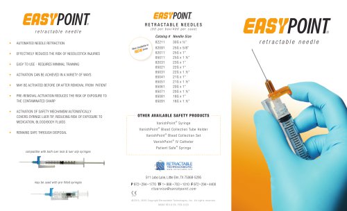 Safety Retractable Needle, 30G x 1/2", fits up to 3ml, 50/bx, 8 bx/cs