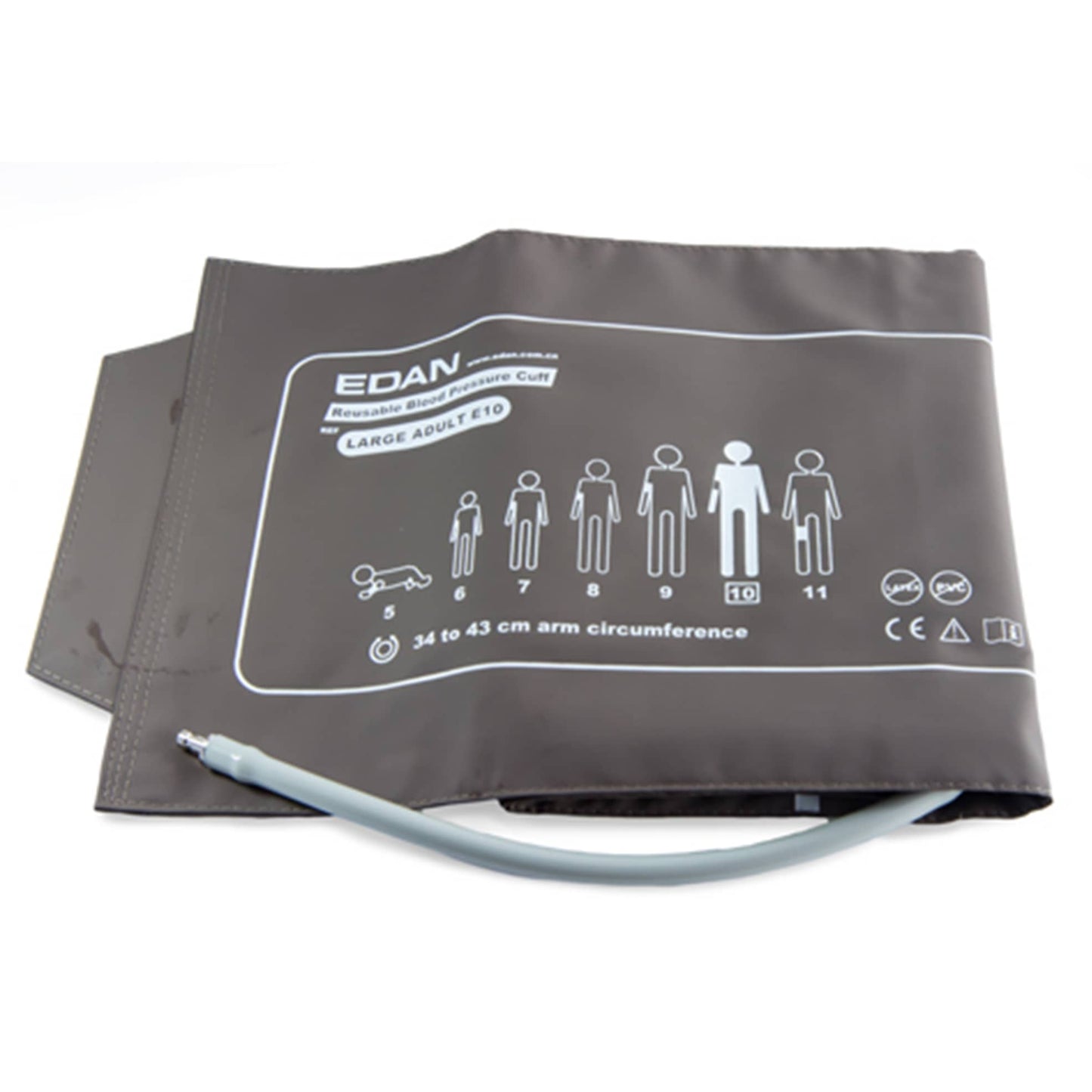 NIBP Cuff, Larger Adult, 34cm-43cm, Reusable wIth EDAN Logo (DROP SHIP ONLY)(Not Available For Sale into Canada)