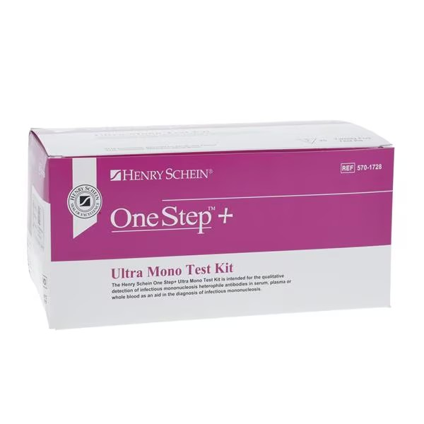 Henry Schein OneStep Ultra Mono Test Kit CLIA Waived for Whole Blood 25/Bx (5701728)