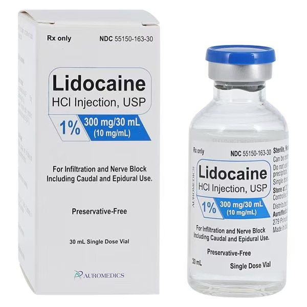 Lidocaine HCl Injection 1% Preservative Free SDV 30mL Each (55150016330)