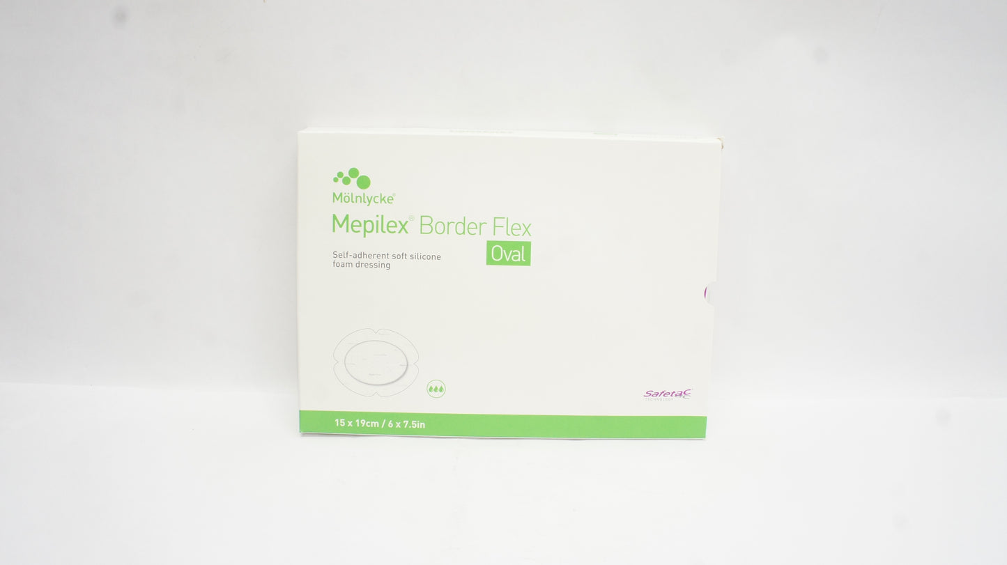 Absorbent Bordered Foam Dressing, 6" x 7.5" (15 x 19cm), Self-Adherent with Border, 5/bx, 9 bx/cs (US Only)