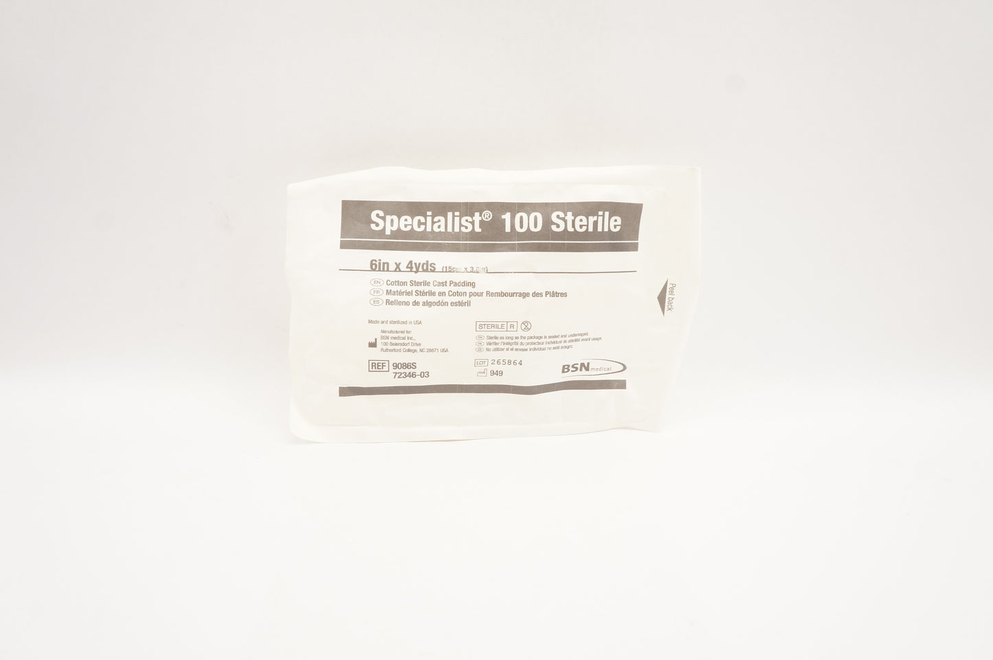Padding, 6" x 4 yds, White, Sterile, 25/cs (Continental US Only)