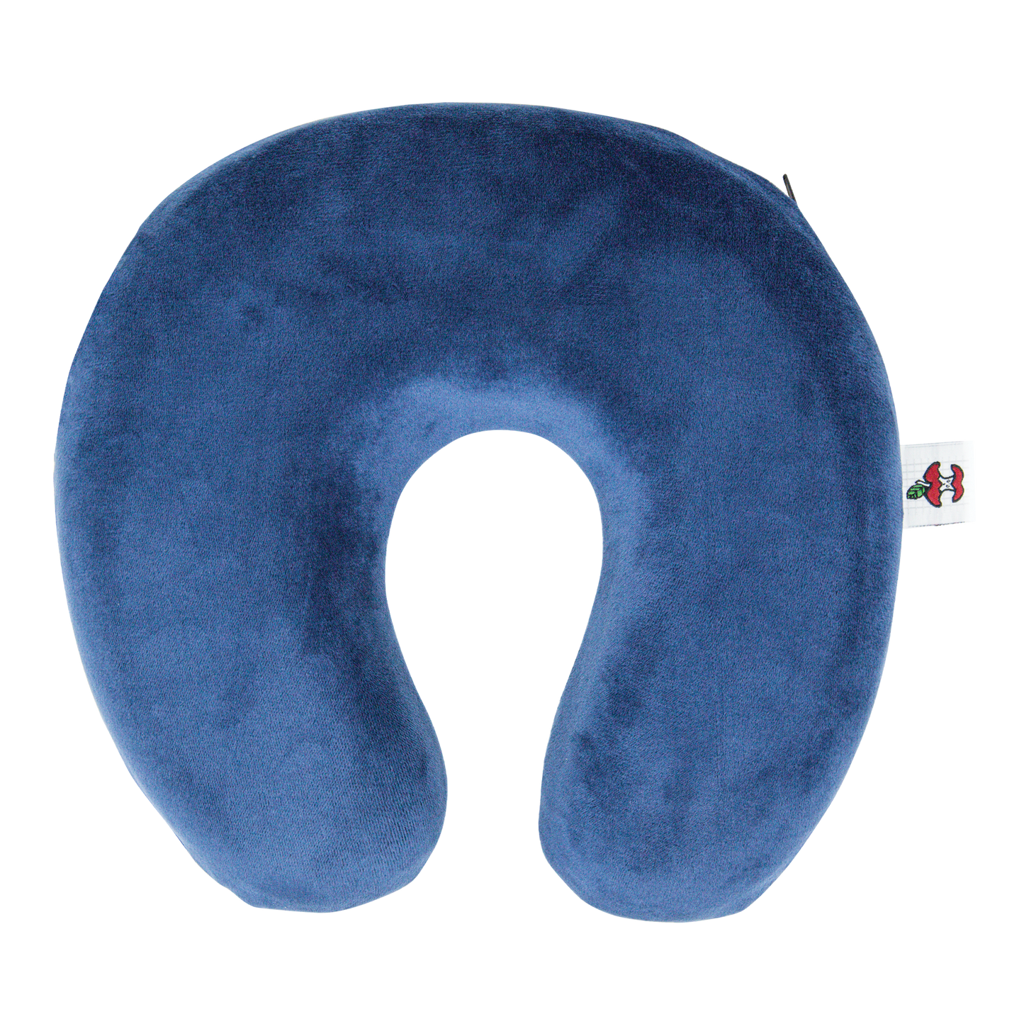 Memory Travel Neck Pillow, Visoelastic Foam, Blue, Polyester Cover, 1/ea