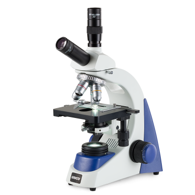 Microscope, Dual Head, 10X Widefield Eyepiece, 4X, 10X, 40X, 100X, Achromat, NA 1.25 Condenser, Iris Diaphragm, Mechanical Stage, LED Illumination, 3 Watt LED Bulb, Coaxial Focusing (US Only) (DROP SHIP ONLY)