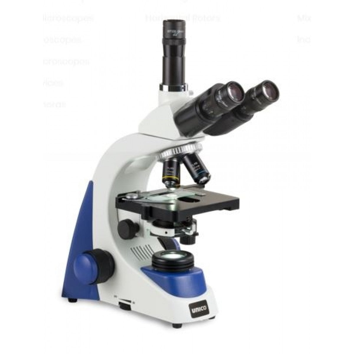 Microscope, Trinocular, 10X Widefield Eyepiece, 4X, 10X, 40X, 100X, Semi-Plan, NA 1.25 Condenser, Iris Diaphragm, Mechanical Stage, LED Illumination, 3 Watt LED Bulb, Coaxial Focusing (US Only) (DROP SHIP ONLY)