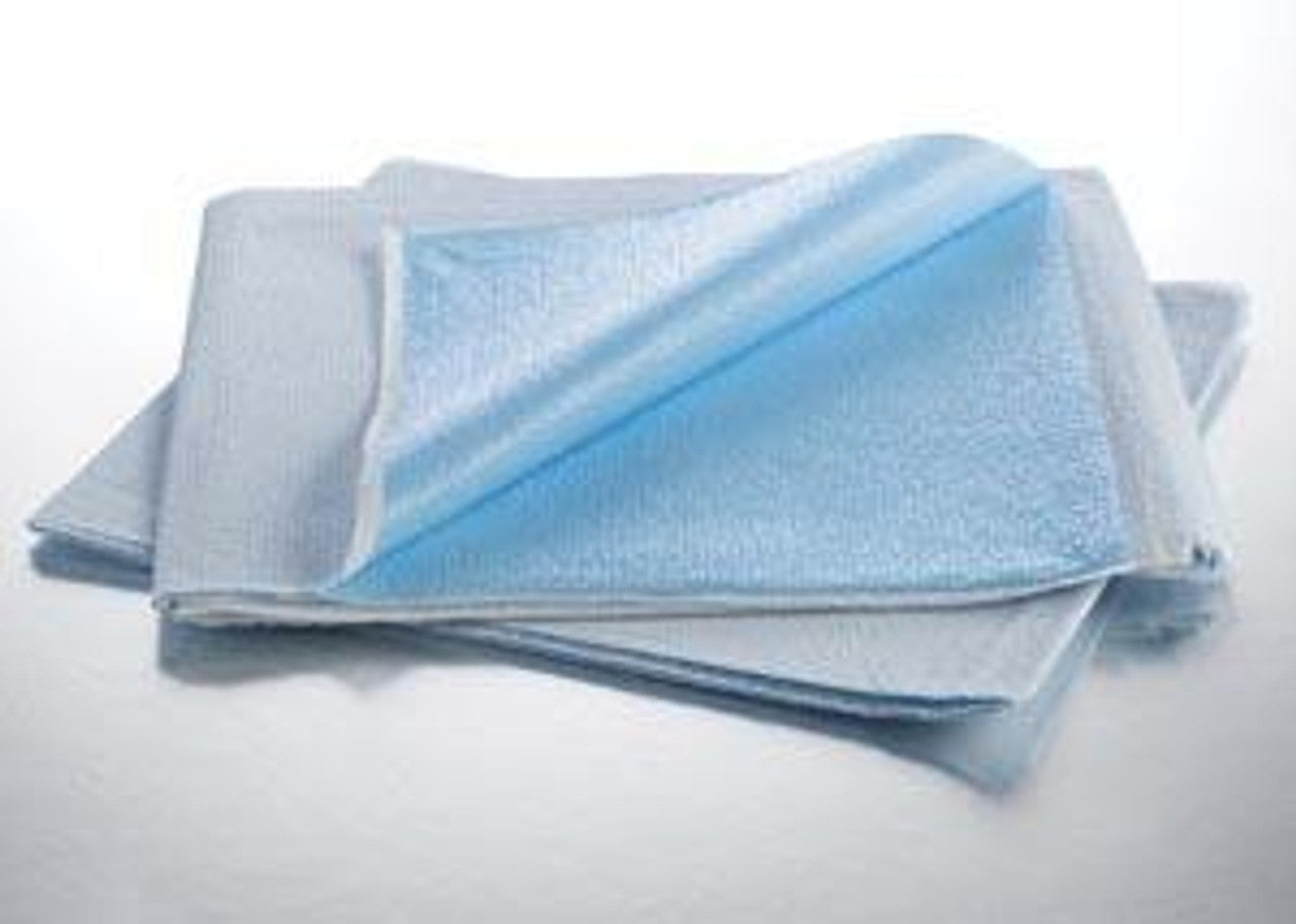 Standard Drape Sheet, 40" x 48", White/ Blue, 100/cs (42 cs/plt) (320) (Part Number is having a ROLLING TRANSITION from a 3 digit to a 7 digit number - You may receive either part number until transition is completed)