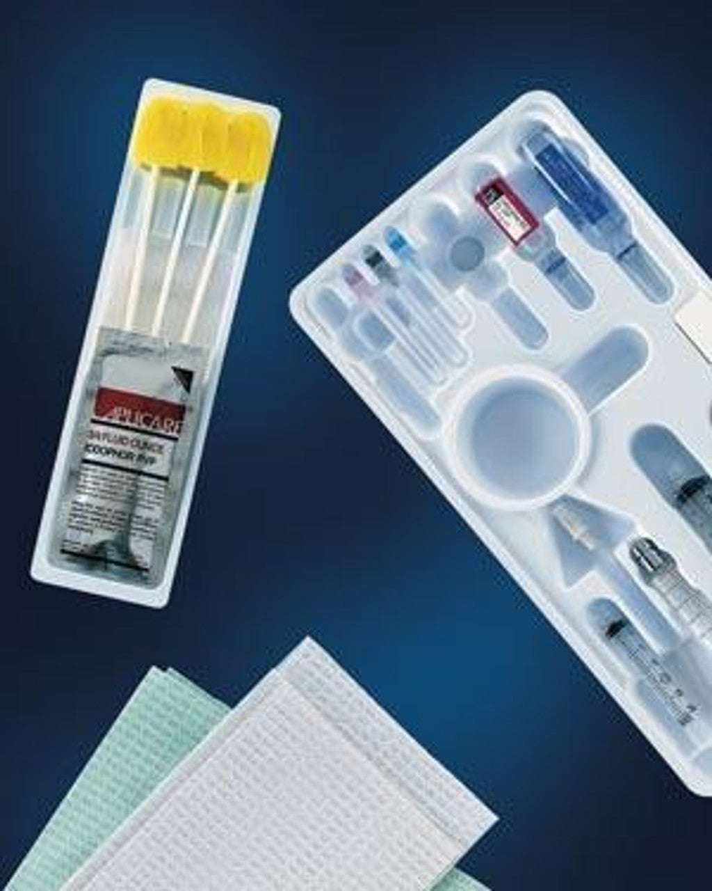 Universal Block Tray Contents: Contains No Drugs - 18g Hypo, 25g Hypo, 3cc Syringe, 5cc Syringe, 10cc Syringe, 3x3 Gauze Pads, 28"x21" Square Fenestrated Blue Drape, 17"x19" White Towel, 12" Minibore Extension Set, Blue Skin Marker, 7cc Plastic L/S LOR, 10/cs