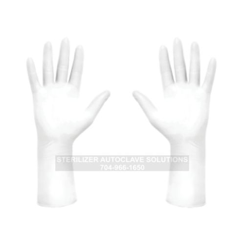 Gloves, Size 9, 12" Long with Smooth Grip, 6-mil Fingertip Thickness, White, Sterile, 20 pr/bx, 10 bx/cs