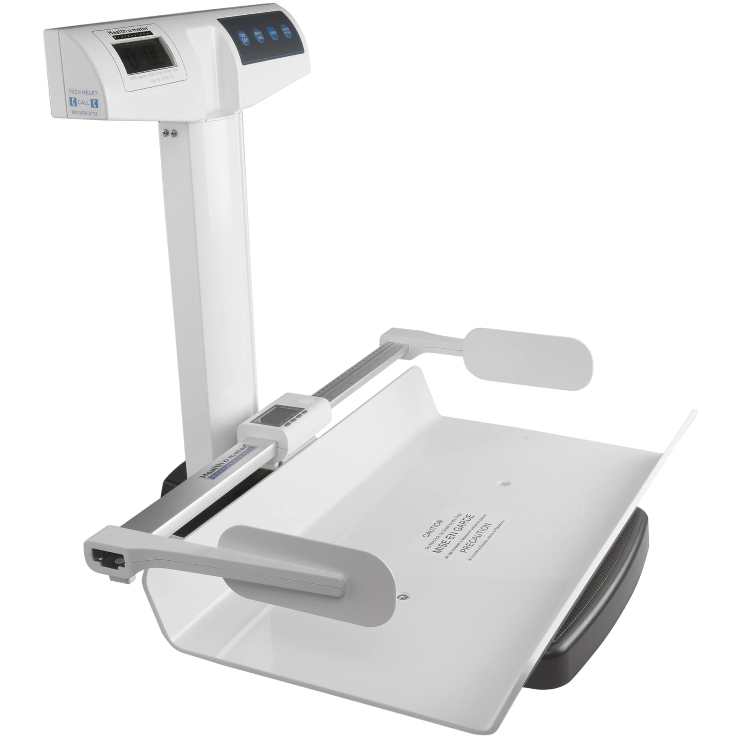 Digital Pediatric Tray Scale with Mechanical Height Rod, Kilograms Only, Optional Pelstar Wireless Technology, Variable Auto-Off Time, Audible/Mute Sound Option, Enabling Unit View with UOM Locked, Auto-Weight Holdf or 30 to 60 sec, Auto Zerio on Power Up, Everlock, Reweigh, Pre-Tare, Recall (DROP SHIP ONLY)